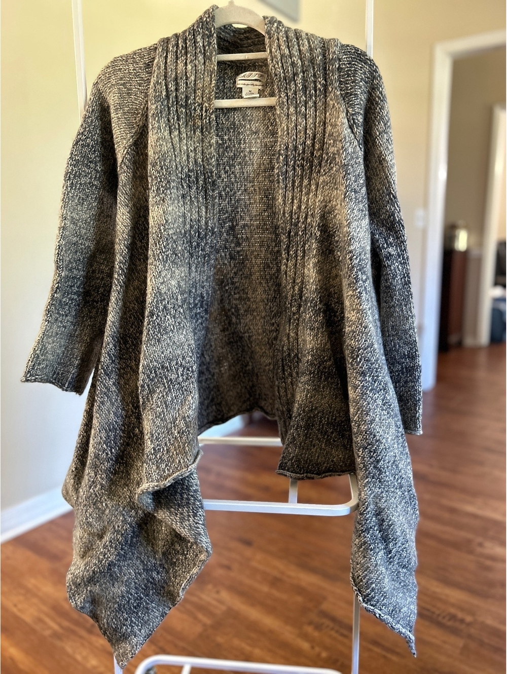 M.S.S.P. Women's Medium Wool Blend Open Front Cardigan Sweater